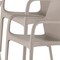 Homeroots Set of Two Taupe Heavy Duty Plastic Outdoor Stacking Dining Chairs, 2PK 565197 - alternate 6