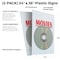 Signmission Movies, Plastic Signs Only 24 Inch x 36 Inch, Corrugated Plastic, 2PK CSB-2436-2PACK-Movies - alternate 2
