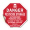Signmission Danger Pesticide Storage Authorized, 10 Inch X 10 Inch, Vinyl Decal OC-D-10-45 - alternate 1