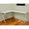 Homeroots 62" White L Shape Computer Desk 491520 - alternate 5