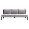 Homeroots 78" Gray Polypropylene Sofa 667661 - alternate 1