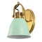 Jonathan Y Phineas 7" 1-Light Adjustable Farmhouse Bohemian Iron LED Vanity Light, Mint Green/Brass Gold JYL1114D - alternate 12