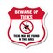 Signmission Beware Of Ticks Shield Sign Ticks May Be, 12 Inch X 12 Inch, Plastic Sign SHI-P-12-362 - alternate 1