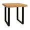 Homeroots 24" Black And Natural Distressed Solid Wood And Iron Square End Table 571196 - alternate 7