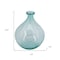 Homeroots 10" Aqua Bubble Glass Round Table Vase 565468 - alternate 6