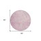 Homeroots 8' Pink And Ivory Round Abstract Washable Indoor Outdoor Area Rug 597042 - alternate 6