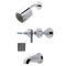 Kingston Brass Triple-Handle Tub and Shower Faucet, Polished Chrome KBX8131KPS - alternate 1