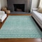 Homeroots 3' X 5' Aqua Teal Blue And Ivory Tribal Washable Indoor Outdoor Area Rug 582602 - alternate 9