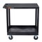 Luxor Cart, 1 Tub, 1 Flat Shelves, 18"x32", High Density Polyethylene (Shelf), Polyvinyl Chloride (Leg) EC21HD-B - alternate 17