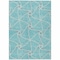 Homeroots 9' X 12' Teal Blue And Ivory Geometric Washable Indoor Outdoor Area Rug 612909 - alternate 9