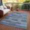 Homeroots 3' X 5' Blue Denim Blue And Brown Striped Washable Indoor Outdoor Area Rug 615476 - alternate 9