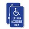 Signmission Lift Van Accessible Only With Updated Isa Symbol, 12'' X 18'' 2 Signs, Heavy Gauge Aluminum, 2PK A-1218-2PACK-23885 - alternate 1