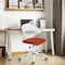Homeroots White and Red Adjustable Height Swivel Rolling Office Chair 568073 - alternate 9
