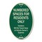 Signmission Numbered Spaces Residents Only Violators Will, 12 In X 18 In Architectural, Heavy Gauge Aluminum A-OV-G-1218-9942 - alternate 1