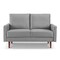 Homeroots 57" Gray And Dark Brown Velvet Loveseat 543719 - alternate 6