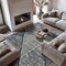 World Rug Gallery Contemporary Distressed Geometric Area Rug 7 ft 10 in x 10 ft Black WR93BLACK8X10 - alternate 1