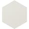 Apollo Tile Terra Mia 8.1 in. x 9.25 in. Matte White Porcelain Hexagon Wall and Floor Tile 9.93 sqft/case, 25PK TER88WHTSPKA - alternate 1