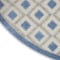 Homeroots 5' Blue And Gray Round Geometric Indoor Outdoor Area Rug 546851 - alternate 9