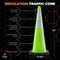 Xpose Safety Traffic Safety Cone, 36 in, Premium PVC, Dual 6 in & 4 in Reflective Collar, Lime Green, 8 pk LTC36-64-8-X - alternate 7