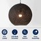 Jonathan Y Lacey 19.5" 1-Light Bohemian Minimalist Adjustable Rattan-Style Woven Rope Globe Basket LED Pendant,  JYL1136B - alternate 11