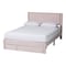 Baxton Studio Elora Modern Light Pink Pleated Velvet Queen Size Storage Bed 255-13812-ZORO - alternate 1