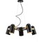 Jonathan Y Eugenio 24.5 in. Adjustable Metal LED Chandelier, Black/Brass Gold JYL6119A - alternate 12