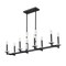 Z-Lite Kaden 8-Light Linear Chandelier, 12 in W, Matte Black 3045-8L-MB - alternate 8