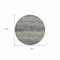 Homeroots 8' Granite Gray Round Striped Washable Indoor Outdoor Area Rug 608475 - alternate 8