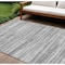 Homeroots 8' X 10' Gray And Ivory Abstract Washable Indoor Outdoor Area Rug 613100 - alternate 1