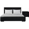 Homeroots Two Piece Black Upholstered Solid and Manufactured Wood Bedroom Set 569357 - alternate 1