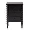 Baxton Studio Malinda Classic Black Wood 3-Drawer End Table with Spindle Legs 253-14067-ZORO - alternate 10