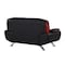 Homeroots 64in Black And Silver Faux Leather Loveseat 329456 - alternate 10