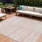 Homeroots 10' X 14' Pink And Ivory Abstract Washable Indoor Outdoor Area Rug 613120 - alternate 1