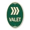 Signmission Valet Right Arrow, 12 Inch X 18 Inch Architectural Oval, Heavy Gauge Aluminum A-OV-G-1218-22744 - alternate 1