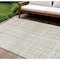 Homeroots 8' X 10' Ivory Brown And Gold Striped Washable Indoor Outdoor Area Rug 597400 - alternate 1