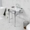 Kingston Brass 25" Ceramic Console Sink with Brass Legs, 8-Inch, 3-Hole, White/Polished Chrome KVBH25227W8B1 - alternate 5