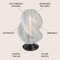 Jonathan Y Gema 13.5" Mid-Century Coastal Plant-Based PLA 3D Printed Dimmable LED Table Lamp, Light Smoke/Black USA1009D - alternate 10