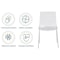 Leisuremod Astor Plastic Dining Chair with White Steel Base in Clear, 4PK ACW-20CL4 - alternate 10