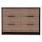 Homeroots 42" Brown and Black Six Drawer Double Dresser 544052 - alternate 14