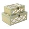 Homeroots Set of Two Blue And White Wood And Mirrored Glass Box With Lid, 2PK 489378 - alternate 6