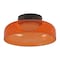 Jonathan Y Kalmar 12" Modern Minimalist Iron/Glass Dimmable Integrated LED Flush Mount, Orange/Black JYL7153A - alternate 13