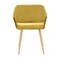 Homeroots Yellow Upholstered Velvet Open Back Dining Chair 521961 - alternate 9