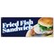 Signmission Fried Fish Sandwich, 18 Inch, Banner B-30379 - alternate 1