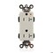 Leviton Straight Blade Receptacle, 5-20R, 20 A, 125V AC, Flush Mount, Isolated Ground MT163-IGT - alternate 1