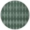 Homeroots 8' Olive Green And Charcoal Round Geometric Washable Indoor Outdoor Area Rug 577075 - alternate 7