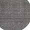 Homeroots 8' Charcoal And Gray Round Abstract Washable Indoor Outdoor Area Rug 594925 - alternate 8