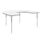 Flash Furniture Commercial Adjustable Height Horseshoe Activity Table-Standard Legs in White XU-A6066-HRSE-WHT-T-A-GG - alternate 1