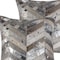 Homeroots Set of Two 18" Gray Brown And Silver Chevron Cowhide Throw Pillows, 2PK 544586 - alternate 5