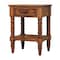 Homeroots 24" Brown Solid Wood Two Drawer Nightstand 701729 - alternate 10