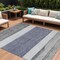 Homeroots 8' X 10' Denim Blue Ivory And Gray Abstract Washable Indoor Outdoor Area Rug 615263 - alternate 1